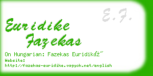 euridike fazekas business card